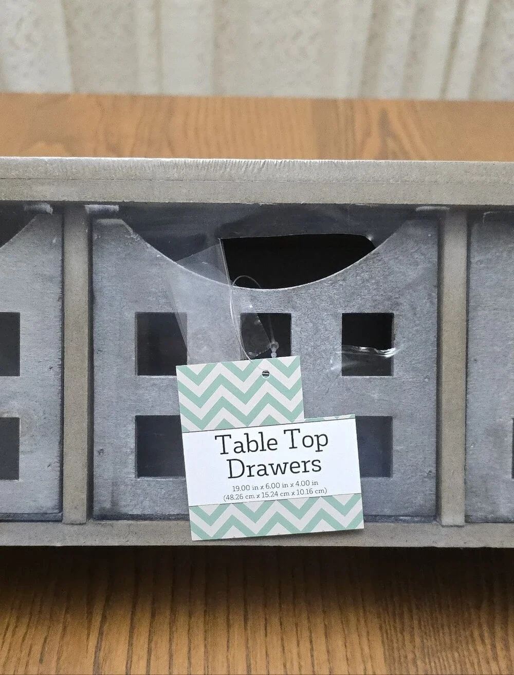 Rustic 3 Drawer Organizer Tabletop or Wall Mount Farmhouse Storage Unit MDF Wood
